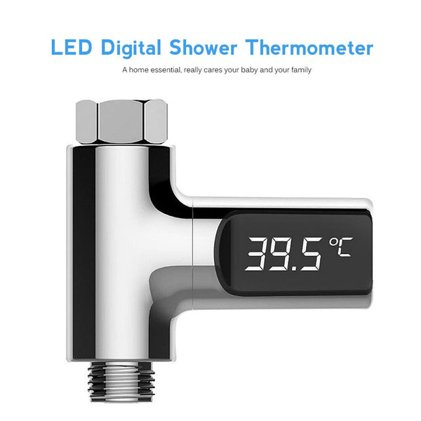 LW-101 LED Display Home Water Shower Thermometer Flow Self-Generating –  Stel-Baby