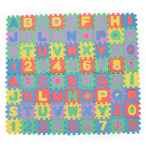 72pcs Baby Kids Mini EVA Foam Alphabet Letters Number Mat 3D Puzzles Educational Toys