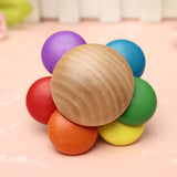 Baby Kid Wooden Handbell Musical Education Instrument Bell Rattle Toy