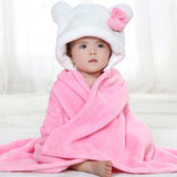 Cute Animal Cartoon Baby Infant Wrap Parisarc Soft Flannel Blanket Quilt Bathrobe