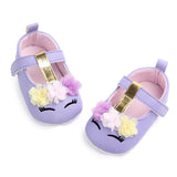 2019 Brand New Toddler Baby Girls Flower Unicorn Shoes PU Leather Shoes Soft Sole Crib Shoes Spring Autumn First walkers 0-18M