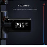 LW-101 LED Display Home Water Shower Thermometer Flow Self-Generating Electricity Water Temperture Meter Monitor For Baby Care