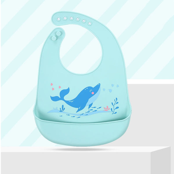 Waterproof Silicone Bibs for Babies Toddlers Kids Boys Girls  Infant Adjustable Soft Baby Feeding Bandana Bibs
