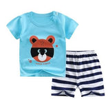 Baby Boy Summer Mickey Clothes Infant Newborn Boy Clothing Set Sports Tshirt+ Shorts Suits