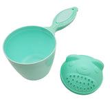 Cute Cartoon Baby Bath Caps Toddle Shampoo Cup Children Bathing Bailer Baby Shower Spoons Child Washing Hair Cup Kids Bath Tool