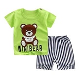 Baby Boy Summer Mickey Clothes Infant Newborn Boy Clothing Set Sports Tshirt+ Shorts Suits