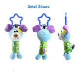 Hanging Plush Baby Toy Rattle Lovely Cartoon Animal Bell Newborn Stroller Accessories Baby Toys 6 Style Lion Deer Elephant