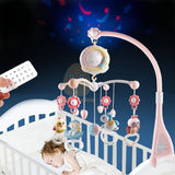 Baby Rattles Crib Mobiles Toy Holder Rotating Crib Mobile Bed Musical Box Projection 0-12 Months Newborn Infant Baby Boy Toys