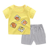 Baby Boy Summer Mickey Clothes Infant Newborn Boy Clothing Set Sports Tshirt+ Shorts Suits