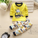 New 2019 Baby Boy Clothes Cotton Baby Girl Clothing Sets Cartoon Long-sleeved T-shirt+Pants Infant Clothes 2pcs Suit