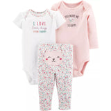 3pcs Baby Girl Clothes Set Bodysuit Boy Clothing Set Cute Sheep Newborn Cotton Autumn Baby Long Short Sleeve Bodysuits + Pant