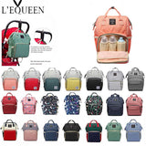 Lequeen Fashion Mummy Maternity Nappy Bag Brand Large Capacity Baby Bag Travel Backpack Designer Nursing Bag for Baby Care