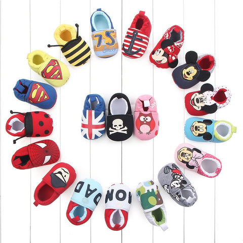 Baby Shoes First Walkers Newborn Baby Boy Girls Shoes Booties Cartoon Soft Sole Anti-slip toddler Crib fashion Shoes for kids