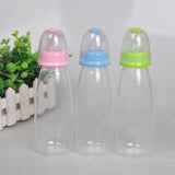 Useful Safety Silicone Baby Bottle With Spoon Food Supplement  Rice Paste Feeding Bottles  Convenient and practical 240ML