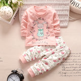 New 2019 Baby Boy Clothes Cotton Baby Girl Clothing Sets Cartoon Long-sleeved T-shirt+Pants Infant Clothes 2pcs Suit