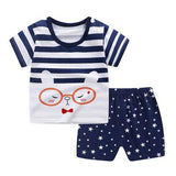 Baby Boy Summer Mickey Clothes Infant Newborn Boy Clothing Set Sports Tshirt+ Shorts Suits