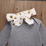 3pcs!! 2019 New Autumn Baby Girl Clothes Set Cotton T-shirt+pants+Headband 3pcs Infant Clothes Newborn Baby Girl Clothing Sets