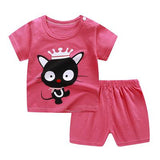 Baby Boy Summer Mickey Clothes Infant Newborn Boy Clothing Set Sports Tshirt+ Shorts Suits