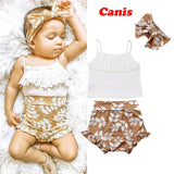 3PCS Summer Clothing Set Pudcoco Brand  newborn baby girl clothes  roupa de bebe menino baby outfit