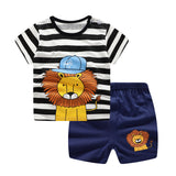 New 2019 Baby Boy Clothes Cotton Baby Girl Clothing Sets Cartoon Long-sleeved T-shirt+Pants Infant Clothes 2pcs Suit