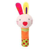 Baby Rattle Mobiles Cute Baby Toys Different Cartoon Animal BB Stick Hand Bell Rattle Soft Toddler Plush Toys for 0-12 Months