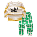 New 2019 Baby Boy Clothes Cotton Baby Girl Clothing Sets Cartoon Long-sleeved T-shirt+Pants Infant Clothes 2pcs Suit