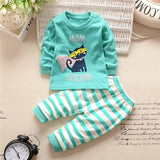 New 2019 Baby Boy Clothes Cotton Baby Girl Clothing Sets Cartoon Long-sleeved T-shirt+Pants Infant Clothes 2pcs Suit