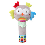 Baby Rattle Mobiles Cute Baby Toys Different Cartoon Animal BB Stick Hand Bell Rattle Soft Toddler Plush Toys for 0-12 Months