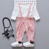 Spring newborn baby girls clothes sets fashion suit T-shirt + pants suit baby girls outside wear  sports suit clothing sets