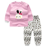 New 2019 Baby Boy Clothes Cotton Baby Girl Clothing Sets Cartoon Long-sleeved T-shirt+Pants Infant Clothes 2pcs Suit