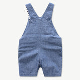 Newborn Baby Clothing Set for Boys Summer Suit Set Hat+Striped Romper+Blue Overall Suit Casual Children Boy Clothes Outfit 