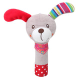 Baby Rattle Mobiles Cute Baby Toys Different Cartoon Animal BB Stick Hand Bell Rattle Soft Toddler Plush Toys for 0-12 Months