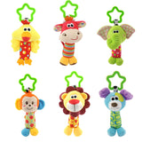Baby Rattles Toys Stroller Hanging Soft Toy Cute Animal Doll Baby Crib Bed Hanging Bells Toys Elephant Rabbit Dog