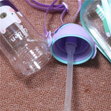 430ml Cute Baby bottle Infant Newborn Children Learn Feeding Drinking Handle Bottle Kids Straw Juice Water Bottles Training Cup