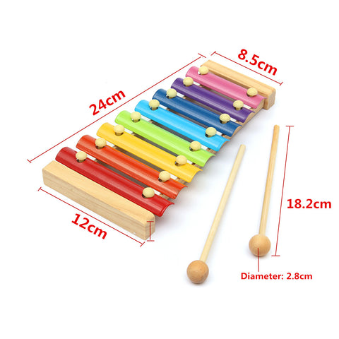 Kids Toys 8 Notes Musical Xylophone Piano Wooden Instrument For Children