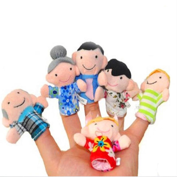 Family Finger Puppets Soft Cloth Animal Doll Baby Hand Toys For Kid Children Educational Gift